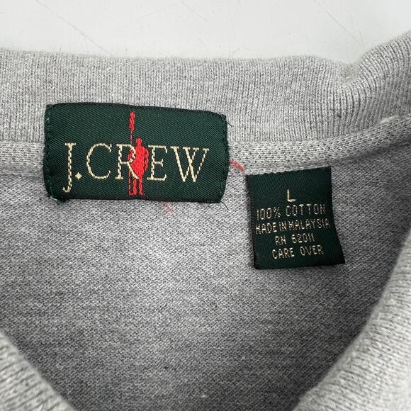 J. Crew Men's Classic Piqué Polo Shirt Vintage 80s Gray - Picture 3 of 6